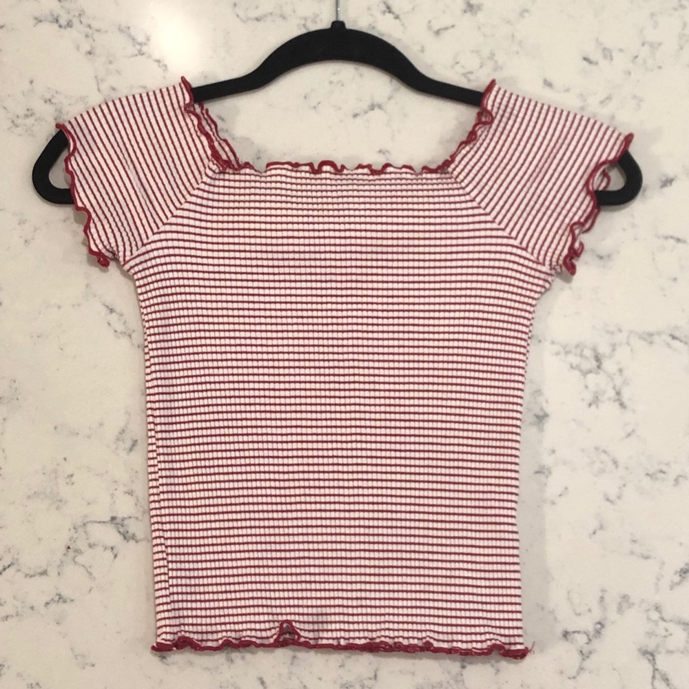 Zara off the shoulder crop top